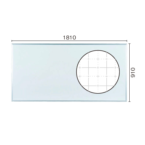 壁掛ホーロー暗線入りホワイトボード アルミ枠