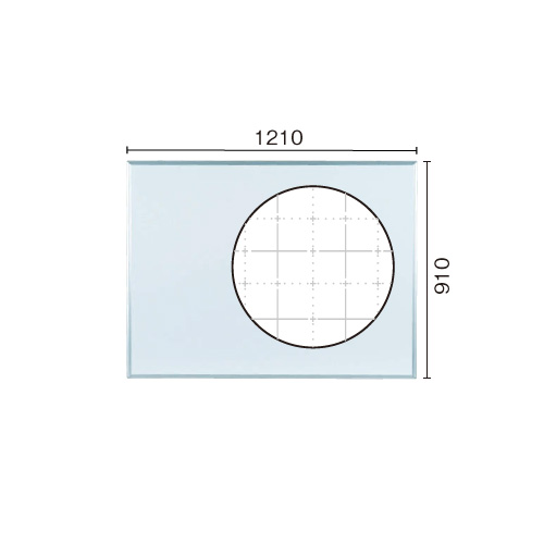 壁掛ホーロー暗線入りホワイトボード アルミ枠